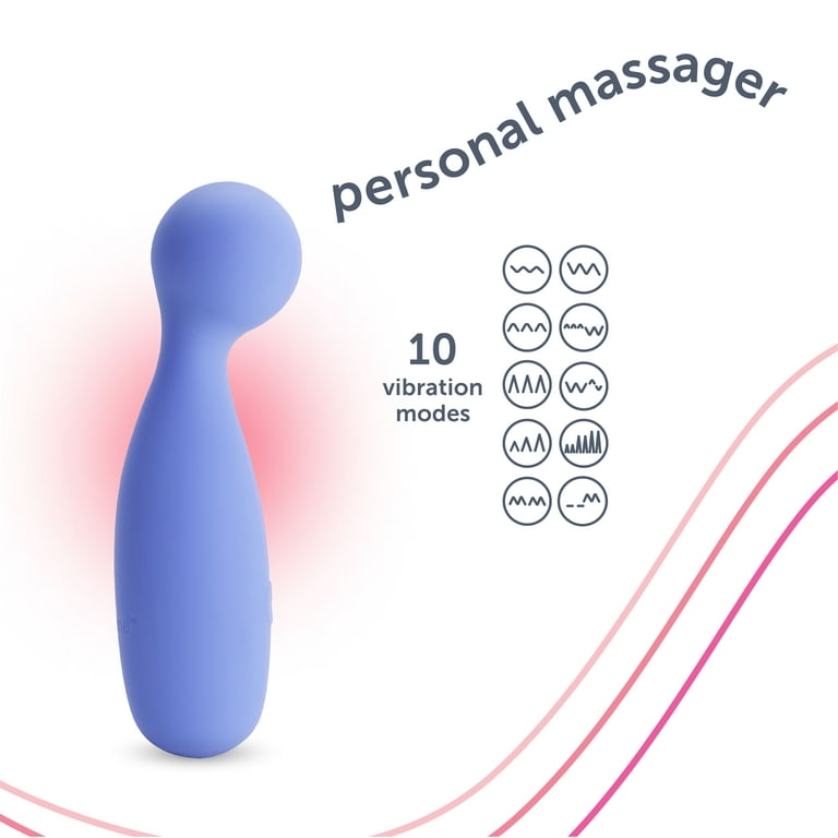 plusOne Vibrating Personal Soft Touch Massager, 10 Vibration Settings,  Waterproof - Walmart.com