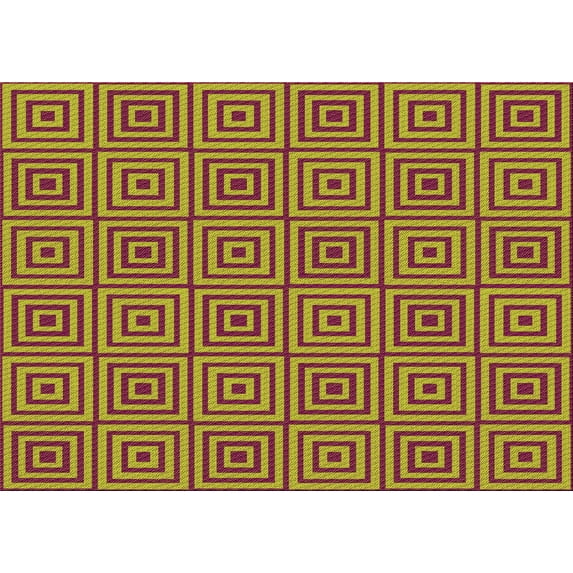 Ahgly Company Machine Washable Indoor Rectangle Transitional Golden Brown Yellow Area Rugs, 5' x 7'