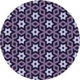 thumbnail image 1 of Ahgly Company Indoor Round Patterned Night Blue Area Rugs, 3' Round, 1 of 6