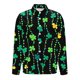 thumbnail image 2 of TaTaai Ladies St. Patrick's Day Print Satin Long Sleeve Button Up Shirt Fashion Lapel Casual Loose Blouse Satin Top for Daily Party Office Vacation Spring Winter Wear Gift, 2 of 5