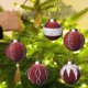 thumbnail image 3 of Fiudx Bolas Navideñas de Terciopelo, Juego de Adornos Flocados, 12 Piezas Colgantes, Elegante Escena Invernal, Versátiles Decoraciones Navideñas, para Árbol de Navidad y Chimenea, Tamaño de 8 Cm., 3 of 7