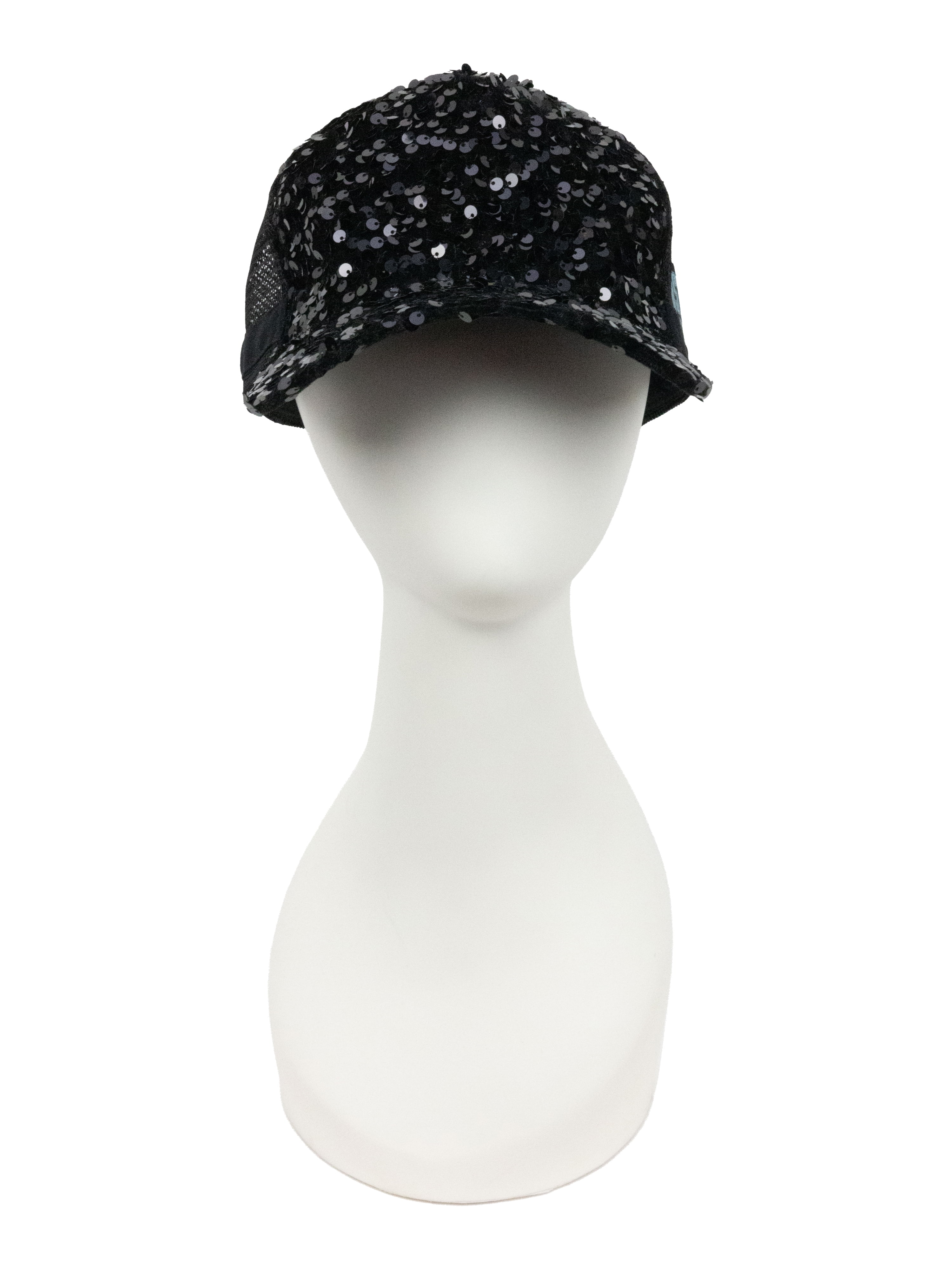 Justice Girl's Velvet Sequins Baseball Hat, Black