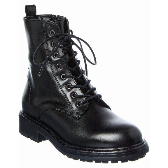 La Canadienne Wolf Leather Boot, 6, Black