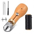 thumbnail image 1 of Leather Sewing Awl Kit Craft Tools Hand Sewing Machine Lock Stitcher Thread Needles Set DIY Shoemaker Canvas Repair Tool, 1 of 7