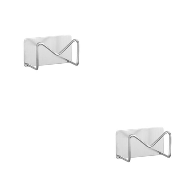 Cateissary Soporte para esponjas Soportes de almacenamiento autoadhesivos Bastidores extraíbles para artículos varios Type2 NO2