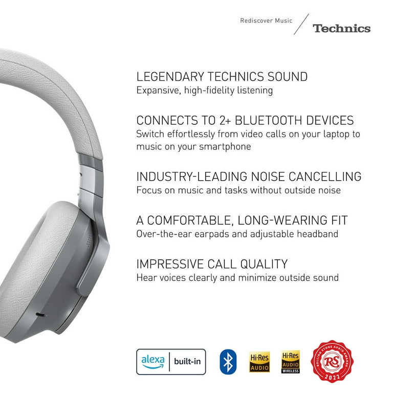 Technics EAH-A800-S Wireless Noise Cancelling Headphones (Silver