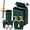Dark Green, variant on 9-Piece Light Gray Bathroom Accessories Set - Modern Vertical Stripe Decor with Slim Wastebasket, Soap Dispenser & Toothbrush Set - Neutral Bath Organization Kit