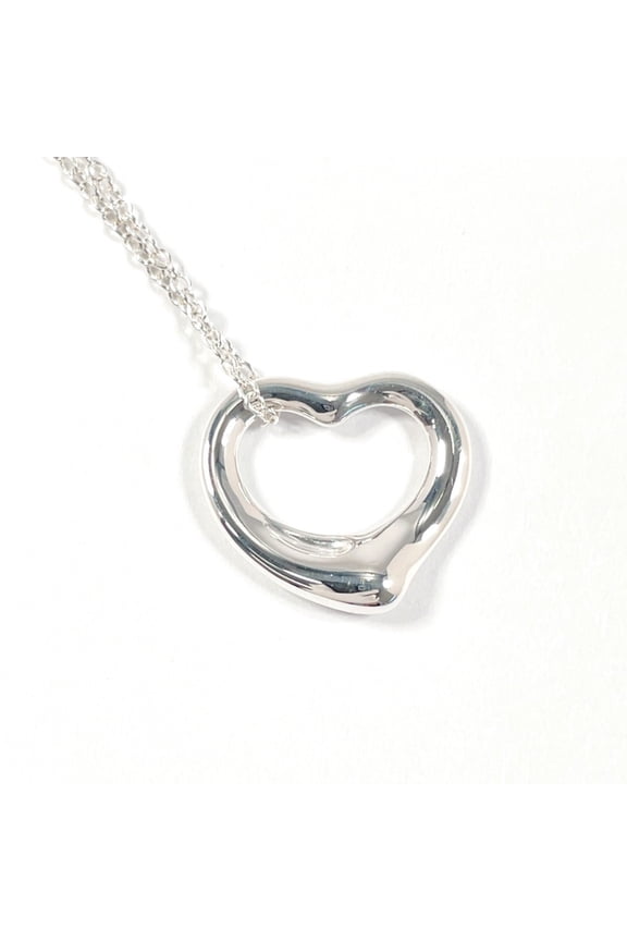 Pre-Owned Tiffany & Co. Tiffany Heart Elsa Peretti Necklace, Silver 925, Silver, Women's (Good)