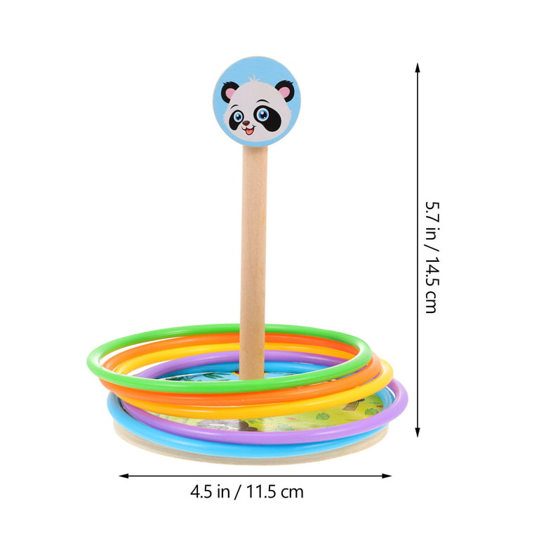 Rings Toss Throwing Gamecarnival Ring Rack Practice Circle Colored Cane Kids Training Agility Games Toddler Colorful, Size: 13.2×12×0.7cm