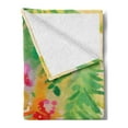thumbnail image 2 of Hummingbird Soft Flannel Fleece Blanket, Image of Colibri Bird and Flowers Exotic Tree Bloom in Watercolor Effect, Cozy Plush for Indoor and Outdoor Use, 70" x 90", Green Red Beige, by Ambesonne, 2 of 5