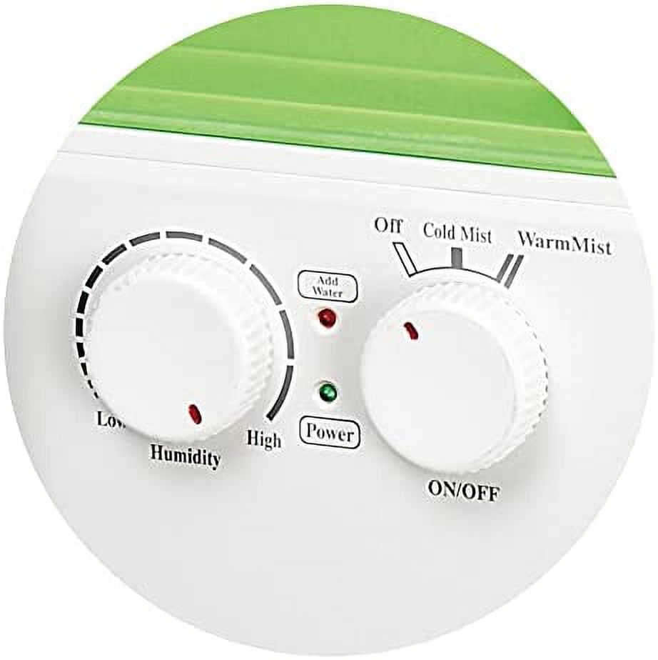 Dual-Mist Ultrasonic Humidifier (Warm/Cool) - Green