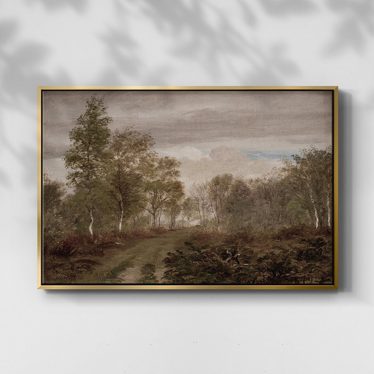 Vintage Landscape-CCCXV By Wexford Home Framed in Gold Wood Gallery Wrapped Canvas 27 in. x 41 in.