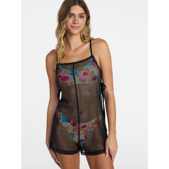 No Boundaries Surf Capsule Romper Swim Coverup, Women's XXS-XXL