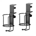 thumbnail image 1 of 2 Portavasos de Escritorio 2 en 1 con Soporte para Auriculares, Gancho Antiderrames con Clip para Vasos de Mesa con Rotación de 360°, 1 of 5