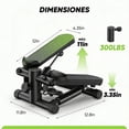 thumbnail image 3 of edx Steppers para Ejercicio, Mini Home Fitness Step con Resistencia, Capacidad de Carga 300 Libras, con Pantalla Digital, para Fitness en Interiores, Negro, 3 of 8