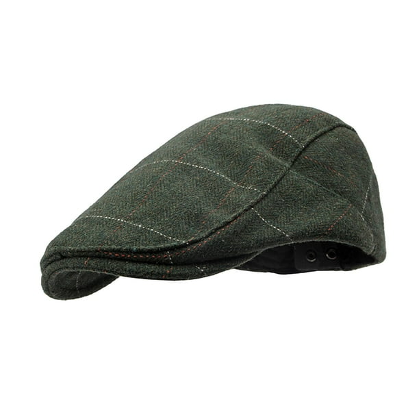 Sombrero de taxista Yinane Gorra de boina para hombre Verde