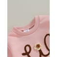 thumbnail image 6 of Bslissey 3M 6M 12M 18M Baby Girls Casual Sweatshirt Romper Long Sleeve Letter Print Onesie Bodysuit Newborn Infant Casual Jumpsuit Spring Fall Daily Clothes, 6 of 9