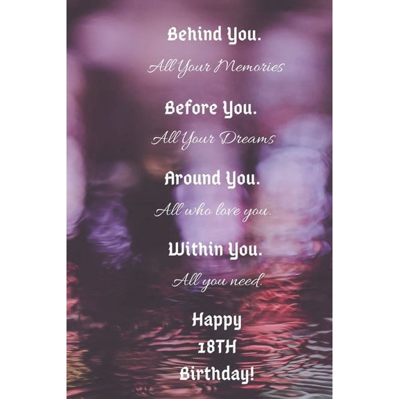 Behind You All Your Memories Before You All Your Dreams Happy 18th Birthday (Paperback)