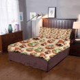 thumbnail image 2 of Juego de ropa de cama de 3 piezas ABPHQTO Funda nórdica de calabazas 90 x 68 pulgadas, 2 of 4