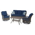 thumbnail image 3 of Hanover Orleans Wicker 4 Piece Patio Conversation Set, 3 of 9