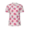 thumbnail image 6 of Rocae Floral Strawberr for Men's Mesh Quick-Dry Short Sleeve Workout T-Shirt,Mens Crew Neck Tee Lightweight Soft Classic T Shirts X-Small, 6 of 9