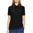 thumbnail image 1 of Polo pour Femmes, Haut Athlétique Uni à Manches Courtes Évacuant l'Humidité avec Col à Revers Classique, Tenue Décontractée Toutes Saisons, 1 of 8