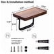 thumbnail image 2 of Toilet Paper Holder With Black Walnut Shelf For Bathroom,wall Mounted Toilet Paper Tissue Holder, 2 of 5
