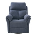 thumbnail image 6 of Leumius Glider Recliner,Manual Swivel Rocker Recliner Chairs,Modern Linen Fabric Reclining Chairs for Living Room Bedroom,Dark Blue, 6 of 12