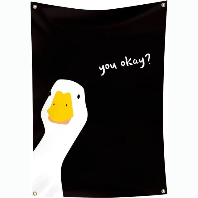 Tapiz para colgar en la pared Funny Goose «You Okay?» 100 x 150 cm