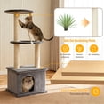 thumbnail image 5 of Cat Tree with Condo and Sisal Post, Multi-Level Cat Tower with Top Perchs, Cratching Post for Indoor Cats, Gray, 5 of 13