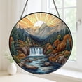 Autumn Landscape Stained Glass Suncatcher – Fall Window Decor - Walmart.com