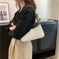 thumbnail image 3 of Bolsos de hombro para mujer Bolso de mano Hobo de PU Bolso para axilas con cierre de cremallera (blanco), 3 of 7