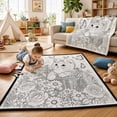 thumbnail image 5 of DIY Coloring Blankets for Adults Kids, 50"×60" Large Washable Reusable Color Blanket with Markers 24pc, Creative Personalized Blanket for Indoor Outdoor Art Painting Activity, 5 of 7