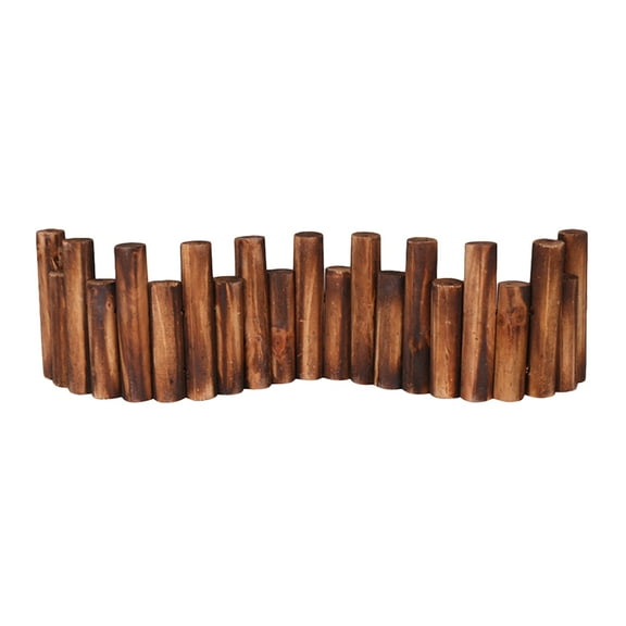 HEMOTON Wood Fence for Outdoor Garden Decoration with Durable Wood Material Light Brown Color