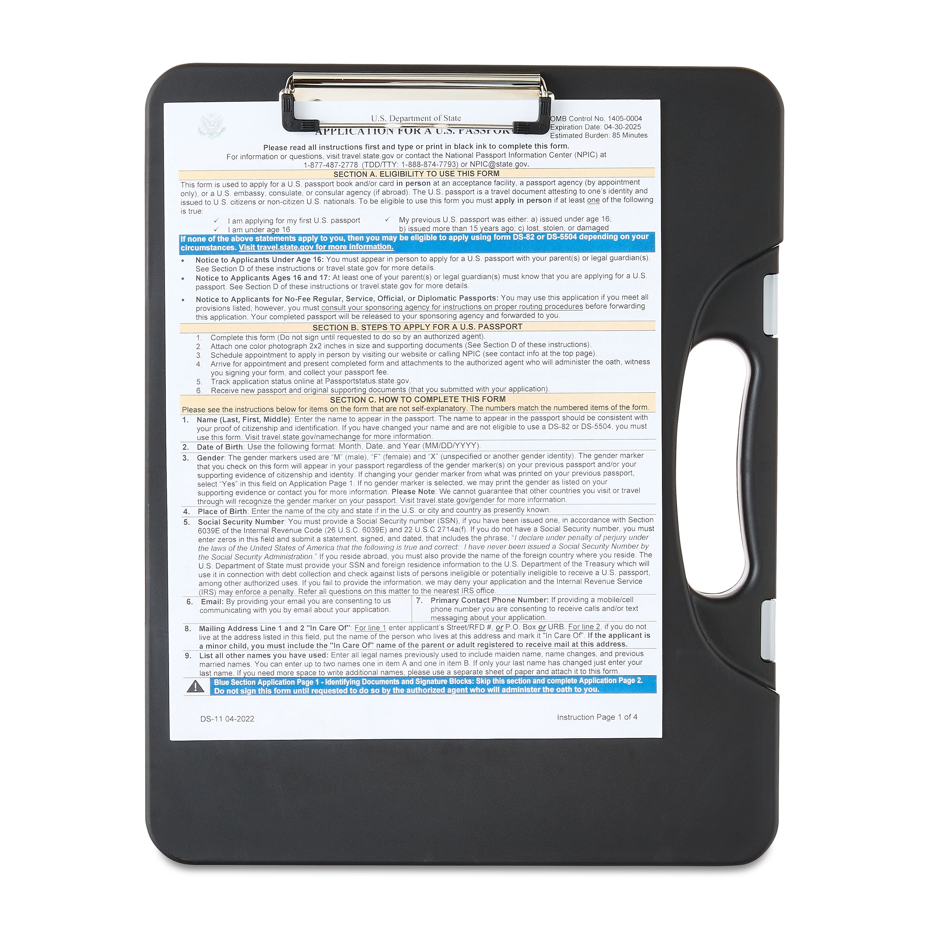 Pen+Gear Two Sided Clipboard for Exams, Work & School