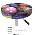 thumbnail image 2 of Easter Eggs1 Round Bar Stool Seat Covers, Elastic Round Chair Cover Stool Seat Slipcover Bar Stool Cushions Round Pad for 12-14 inch, 2 of 5