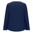 thumbnail image 5 of PNTUTB Womens Oversized Tee Shirts Long Sleeve T Shirt Fashion Workout Casual Loose Neck Layer Blouse, 5 of 6