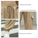 thumbnail image 5 of Pantalones casuales de mujer Pantalones elásticos de cintura media con cordón y puños ceñidos con 4 bolsillos Albaricoque S, 5 of 6
