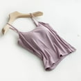 thumbnail image 4 of MESSUEN Camisole Tops for Women Tank Top with Built in Bra Square Neckline Camisole Solid Color with Bra Pads Bra One Vest Camisole Top Womens Tops Dressy Casual Women Blouses Pink XL, 4 of 8