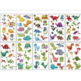 thumbnail image 1 of Tatuaje temporal luminoso para niños, 10 hojas que brillan en la oscuridad, pegatinas de tatuajes temporales de dinosaurios de dibujos animados, impermeables, extraíbles, tatuajes falsos de, 1 of 1