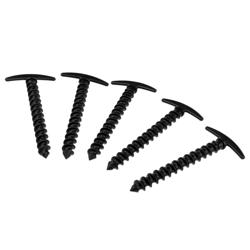 harayaa 5x5Pcs/Pack 14.5cm Tent Peg Nail Tent Stakes for Outdoor Camping Black 5 Pcs
