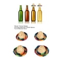thumbnail image 3 of Mini Bottle Hats, Decorative 4pcs Stylish Woven Texture Mini Straw Hat  for Party, 3 of 7