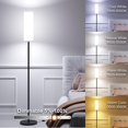 thumbnail image 3 of ERDS-LED Floor Lamp for Living Room, Dimmable Standing Lamps with Foot Switch,Remote Custom Color Temperature Black Pole Lamp with Lampshade,9W Led Bulb Tall Lamps for Bedroom Office Kid Room Decor, 3 of 4