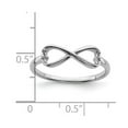 thumbnail image 2 of 925 Sterling Silver Polished Infinity Love Heart Ring Size 8 6mm Wide Statement Ring for Women, 2 of 2