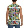 thumbnail image 4 of Lsque Cute Dogs Collage Print Men's Cotton Blend Sleeveless Muscle Shirts (S-3XL)- Moisture Wicking, Odor Protection, UPF 30+,3X-Large, 4 of 8