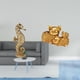 thumbnail image 2 of Escultura de cerdo de resina dorada, figura decorativa moderna de animal para oficina, dormitorio, sala de estar, estantería, armario, estante, adorno, 2 of 8