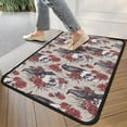 thumbnail image 4 of Beige Skull Crow Flower Pattern Door Rugs,Washable Non Slip Door Mats Indoor,Decorative Door Mats,Entry Mat Indoor for Entrance,Bedroom,Kitchen,Bathroom,30"x17", 4 of 6