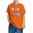 thumbnail image 3 of Frwgonr Cute Shirts for Boys Girls Orange Cute Printed Tshirt Kids Holiday Vacation Trip Tee Tops 3-10 Years, 3 of 3
