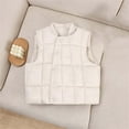 thumbnail image 3 of StSilkitty Puffer Vest for Boys Girls Sleeveless Crew Neck Button down Jacket Vests with Pockets Winter Outdoor Warm Outerwear, 3 of 8