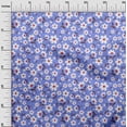 thumbnail image 3 of oneOone Velvet Lavender Blue Fabric Leaves & Clover Sewing Craft Projects Fabric Prints By Yard 58 Inch Wide, 3 of 5